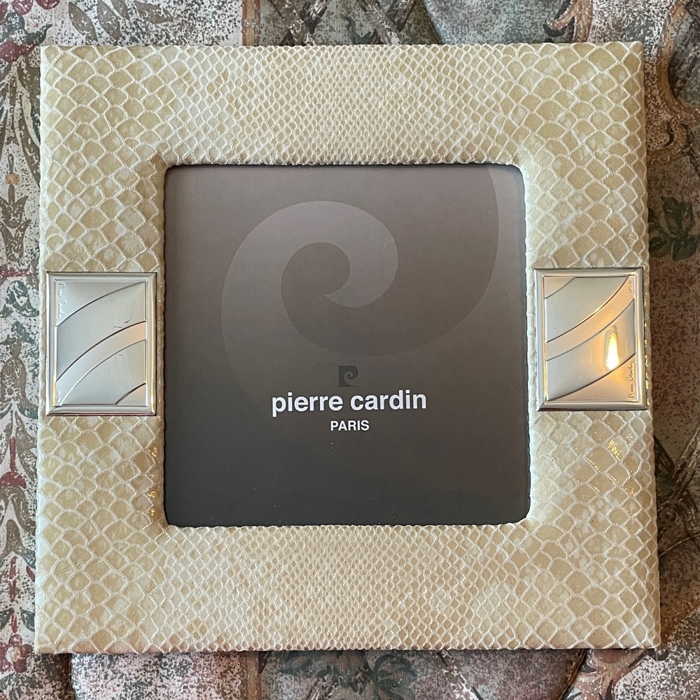 Pierre Cardin Textured Cream and Silver Frame